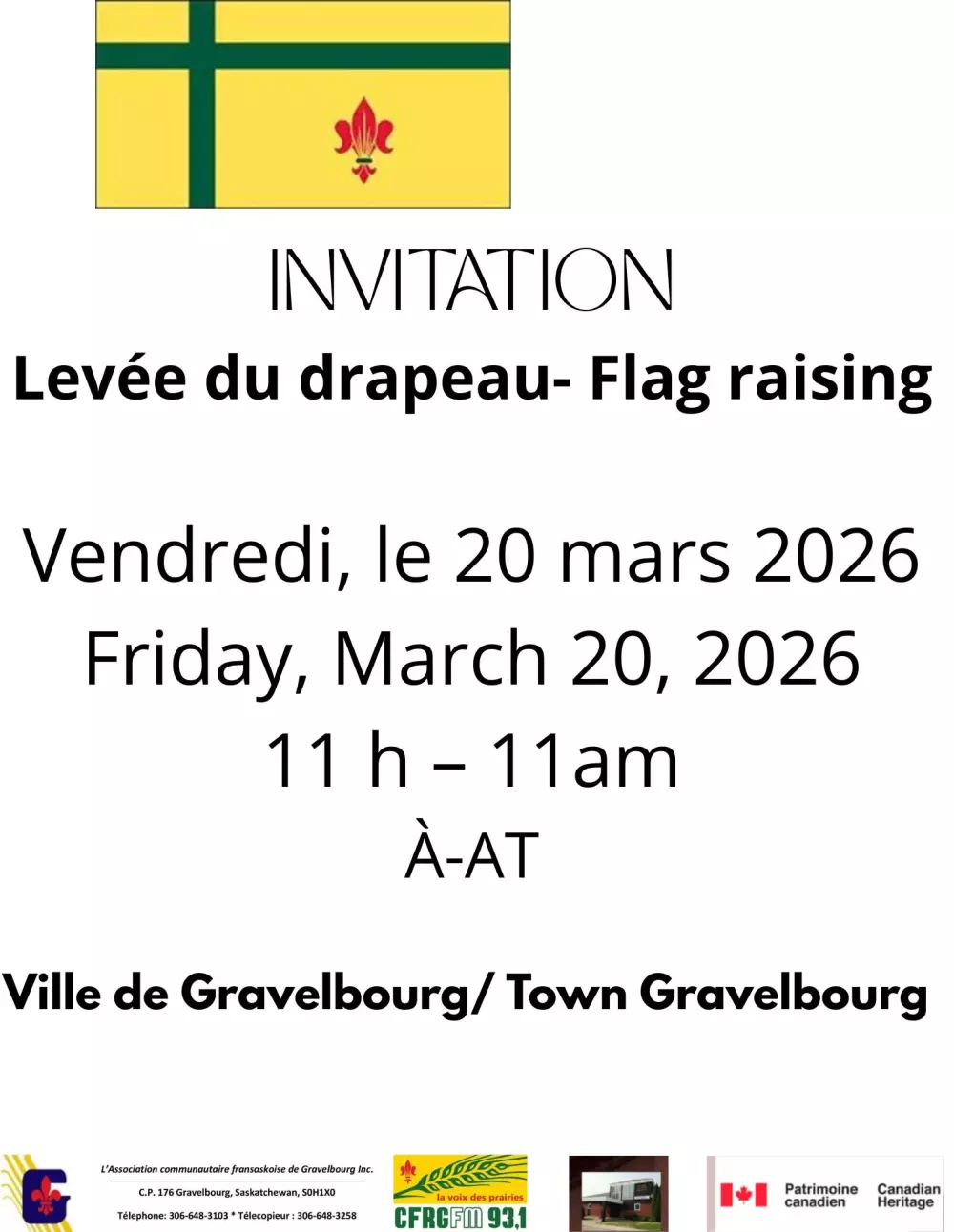 Fransaskois Flag Raising Ceremony