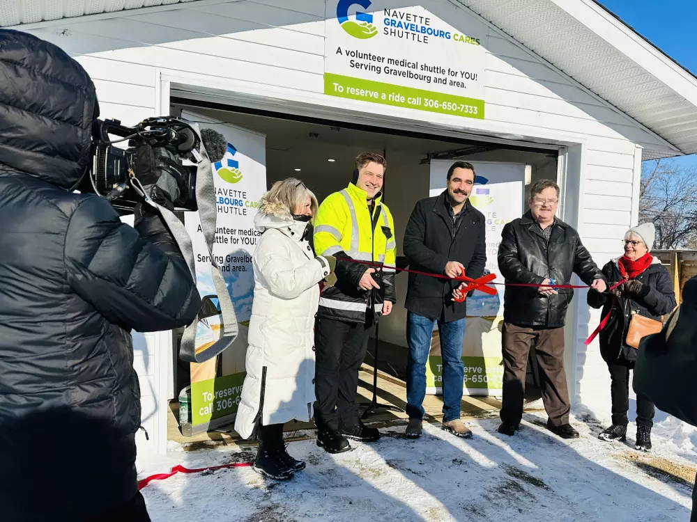 The Gravelbourg Shuttle Service Celebrates New Garage and Hybrid Vehicle