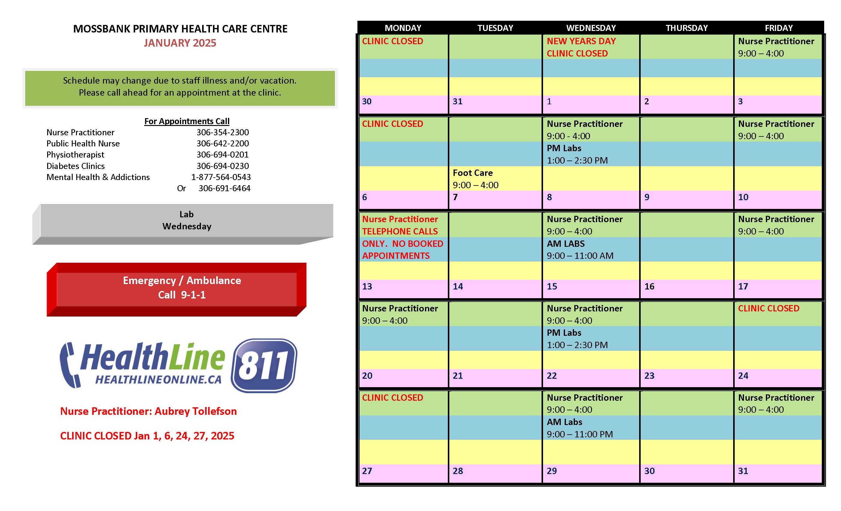 mossbank primary care calendar 